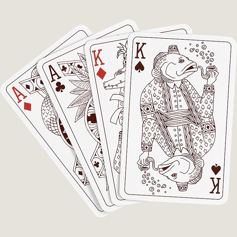 Set of 2 Les 4 Mondes bridge playing cards | Hermès Canada